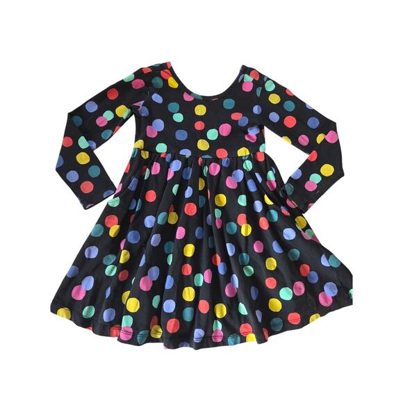 Hanna Andersson Black Confetti Skater Dress - Picture 1 of 8